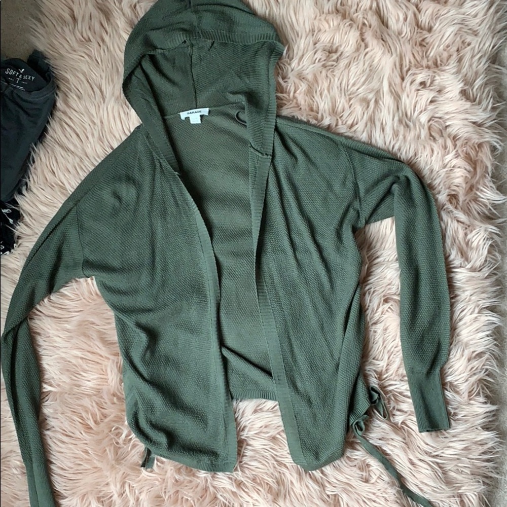 Army Green Cardigan from Garage